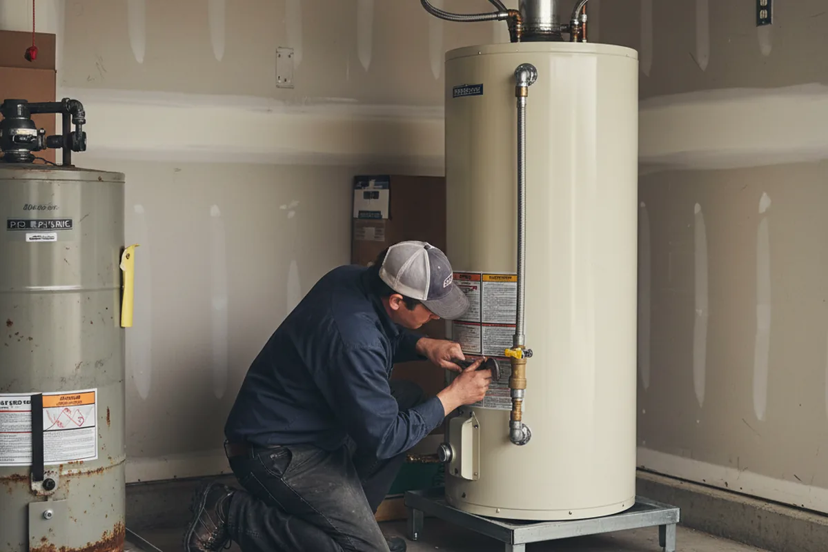 Water heater and shutoff valve replacement in Bloomingdale